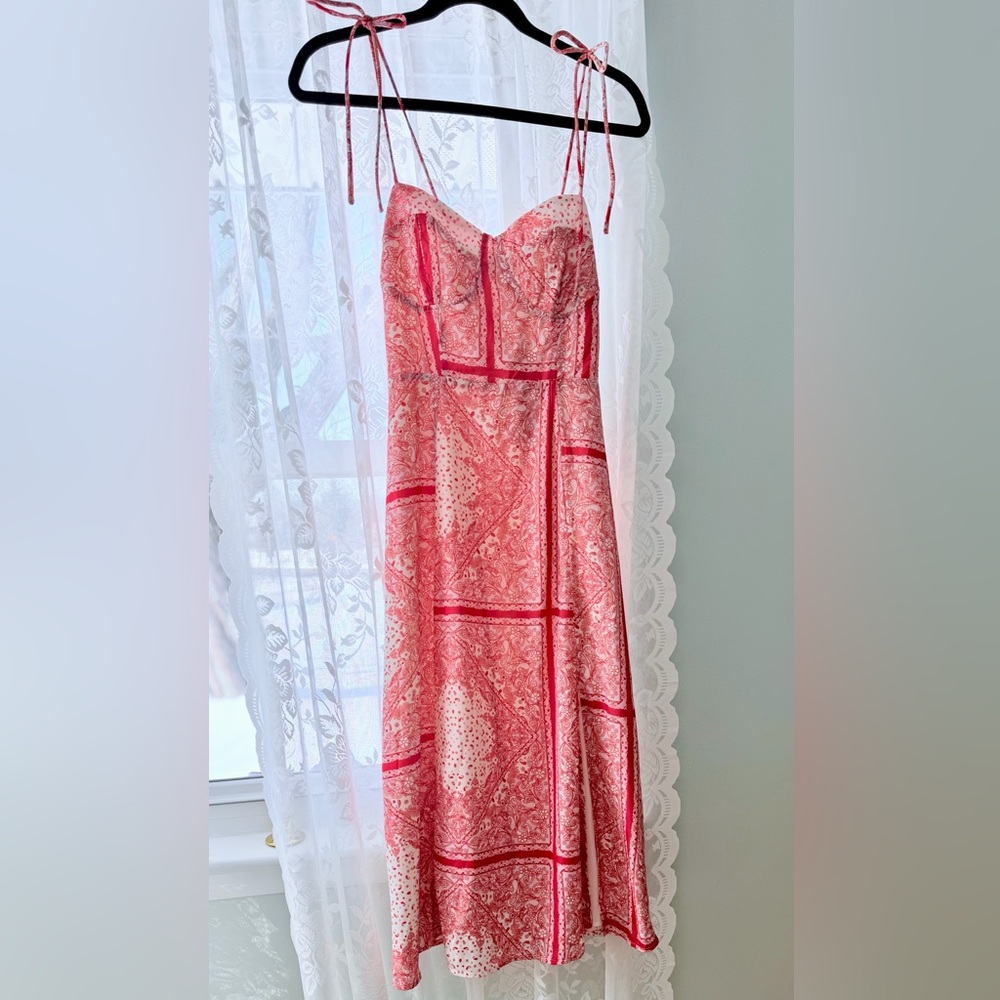 VICI Sold Out Satin Bustier Midi Dress | Size Small | NWT